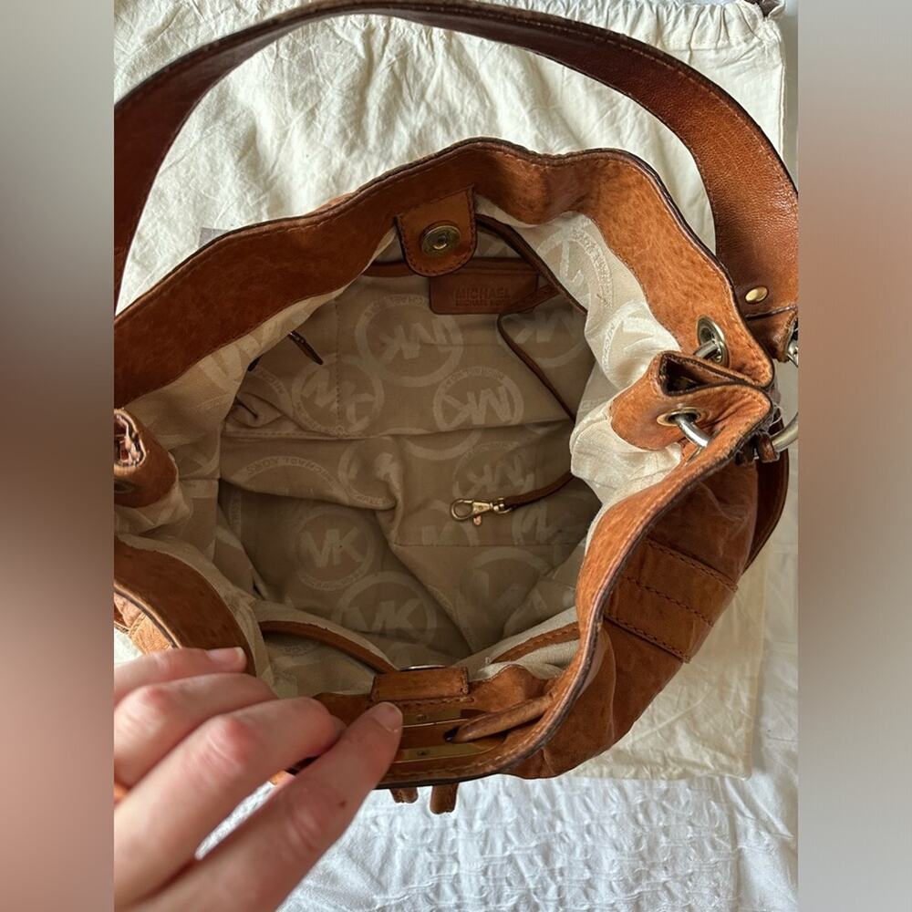 Michael kors brown leather satchel handbag - Picture 7 of 13